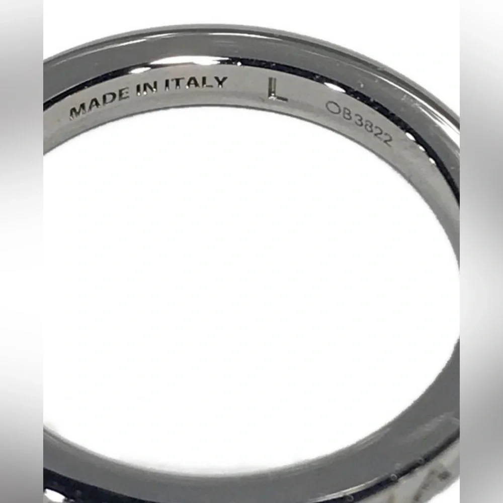 Fendi Roma Silver Metallic Engraved Band